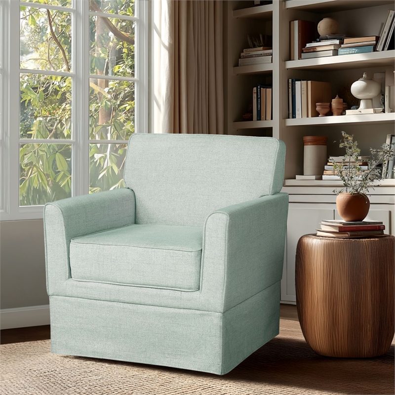 Olliix 510 Design One Size Wood Accent Chair in Mint