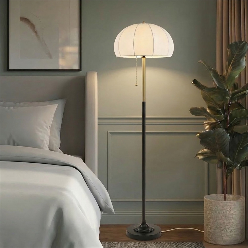 Olliix INK+IVY One Size Iron/Polyester Floor Lamps in White