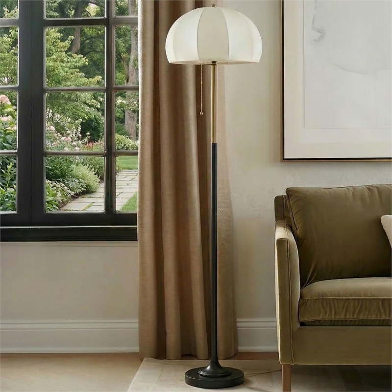 Olliix INK+IVY One Size Iron/Polyester Floor Lamps in White