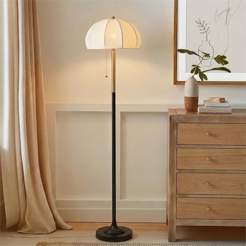 Olliix INK+IVY One Size Iron/Polyester Floor Lamps in White