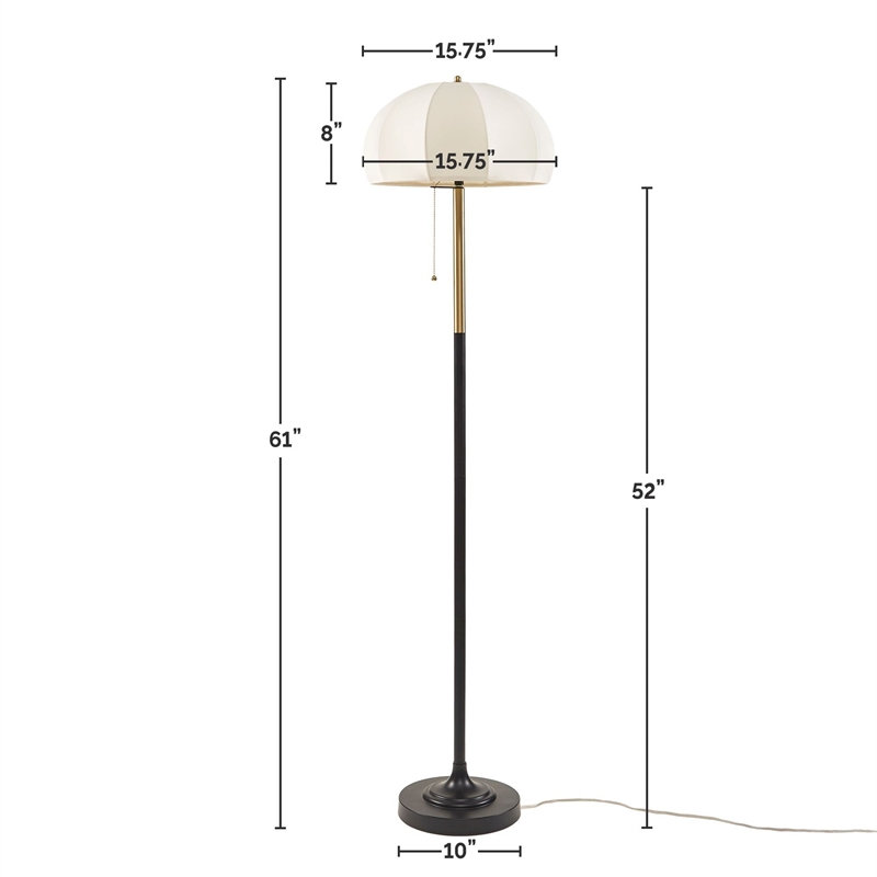 Olliix INK+IVY One Size Iron/Polyester Floor Lamps in White