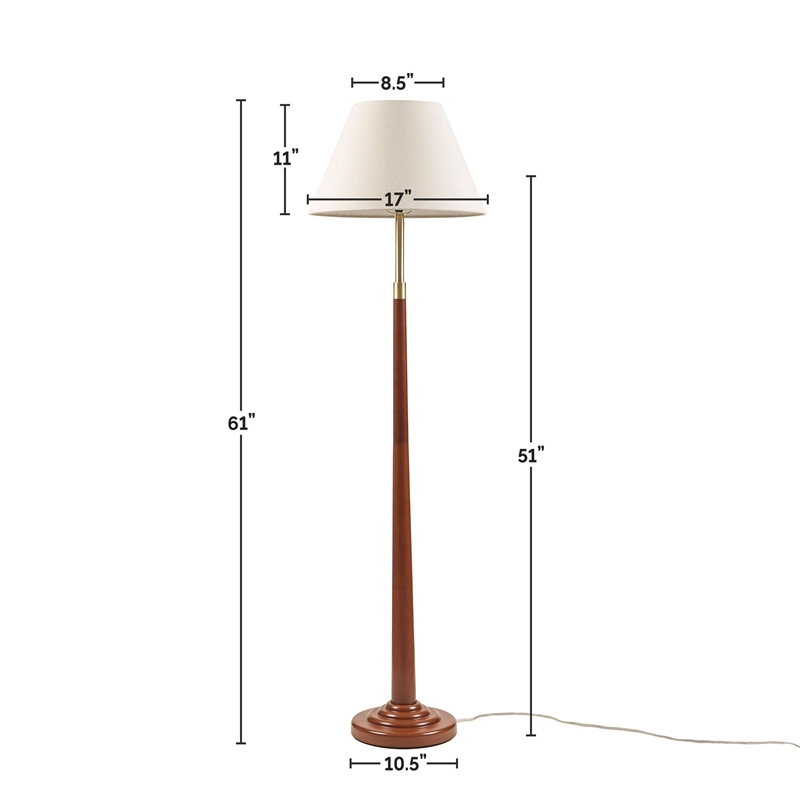 Olliix INK+IVY One Size Iron/Polyester Floor Lamps in White