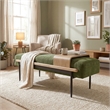 Olliix Chapel Hill One Size Plywood Ottoman in Green