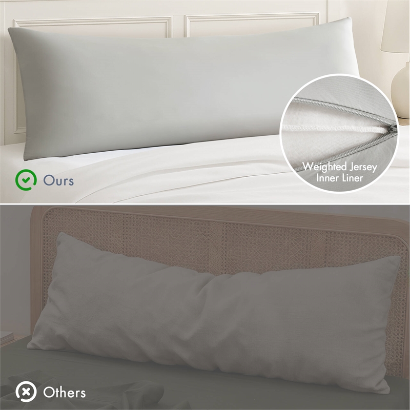 Olliix Madison Park 11.8 in Dia x 17.25 in H Nylon Spandex Cushion in Light Grey