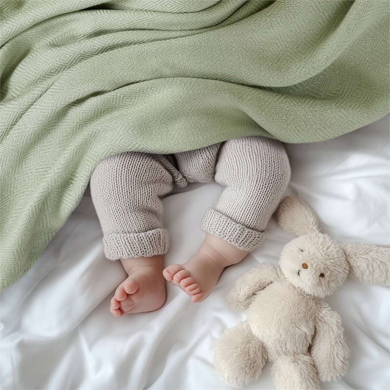 Olliix Madison Park Twin Rayon Blanket in Sage Green