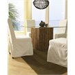Padma's Plantation Wood Dining Table with Glass Top in Natural