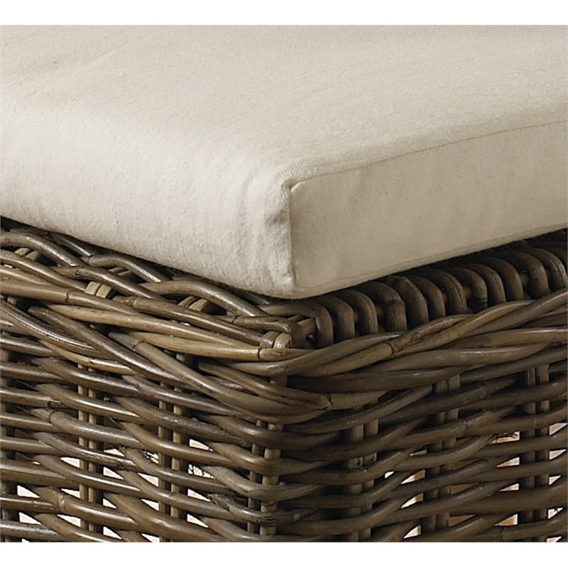 Padma's Plantation Boca Wicker Cushion Chair in Kubu Gray
