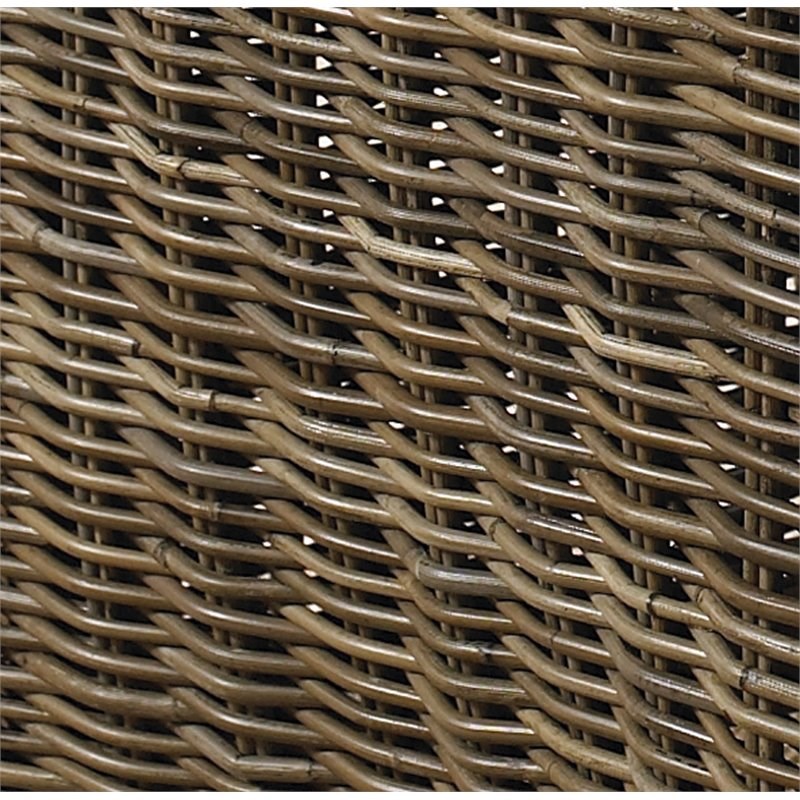 Padma's Plantation Boca Wicker Cushion Chair in Kubu Gray