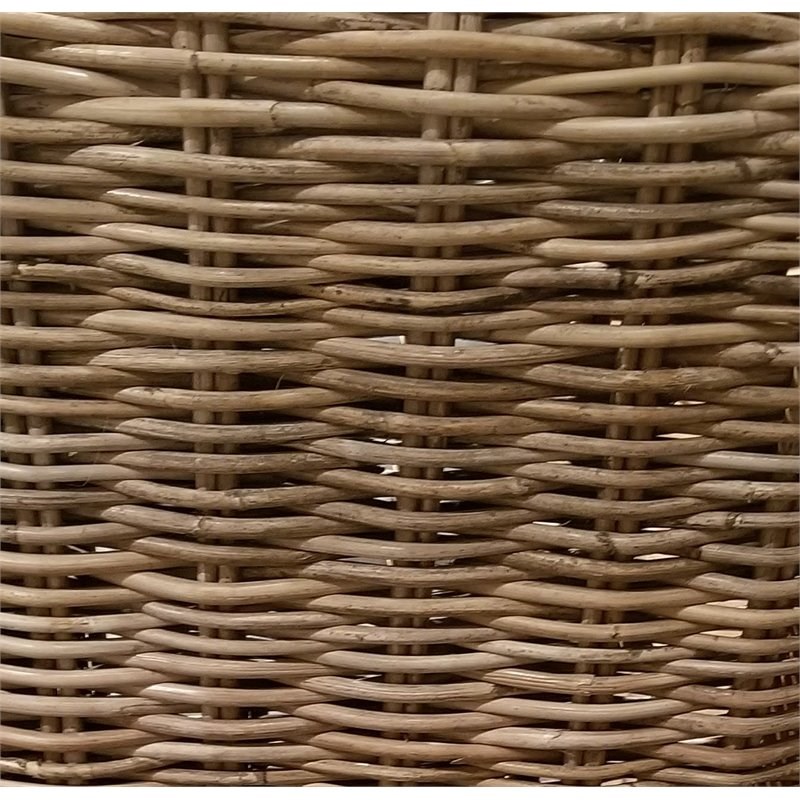 Padma's Plantation Boca Wicker Cushion Chair in Kubu Gray
