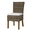 Padma's Plantation Boca Wicker Cushion Chair in Kubu Gray