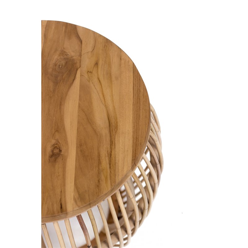 Padma's Plantation Edgewater Rattan Side Table in Natural Rattan