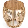 Padma's Plantation Edgewater Rattan Side Table in Natural Rattan