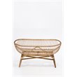 Padma's Plantation Florida Rattan Sofa Bench in Natural Rattan