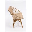 Padma's Plantation Florida Rattan Sofa Bench in Natural Rattan