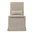 Padma's Plantation Sandspur Beach Wood Dining Chair in Brushed Linen White