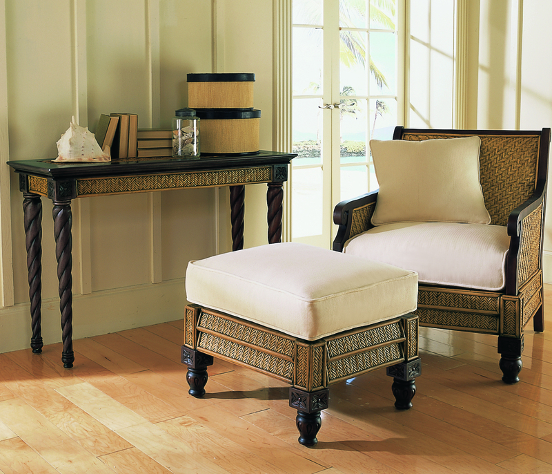Padma's Plantation Trinidad Wood Armchair in Natural Antique