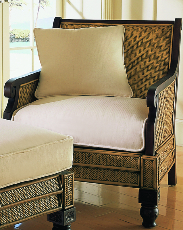 Padma's Plantation Trinidad Wood Armchair in Natural Antique