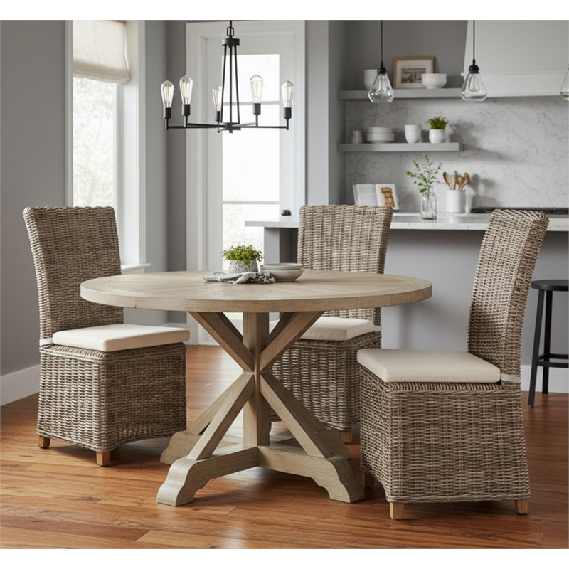 Padma's Plantation Nico Wicker Cushion Chair in Kubu Gray