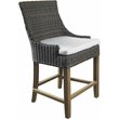 Padma's Plantation Alfresco Wicker Patio Counterstool in Crocodile Green Rattan