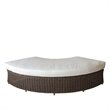 Padma's Plantation Barbados Wicker Bench in Kubu Gray
