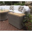 Padma's Plantation Barbados Wicker Patio End Table in Kubu Gray