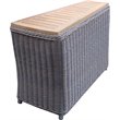 Padma's Plantation Barbados Wicker Patio End Table in Kubu Gray