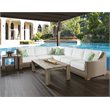 Padma's Plantation Nautilus Wicker Patio Right Loveseat in Kubu Gray