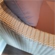 Padma's Plantation Nautilus Wicker Patio Right Loveseat in Kubu Gray