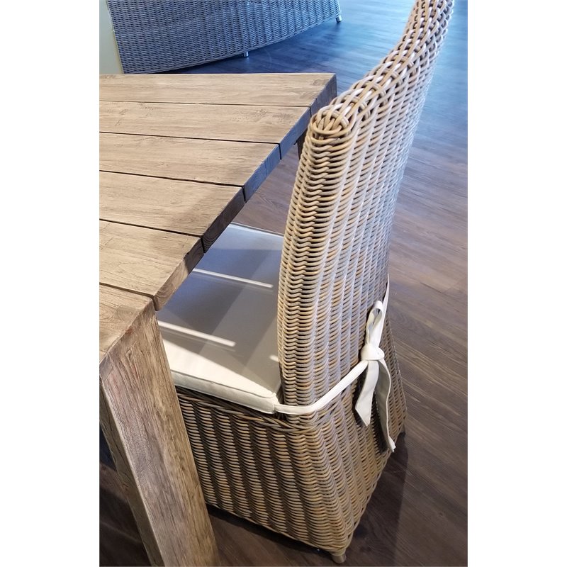 Padma's Plantation Nico Aluminum Patio Cushion Chair in Kubu Gray