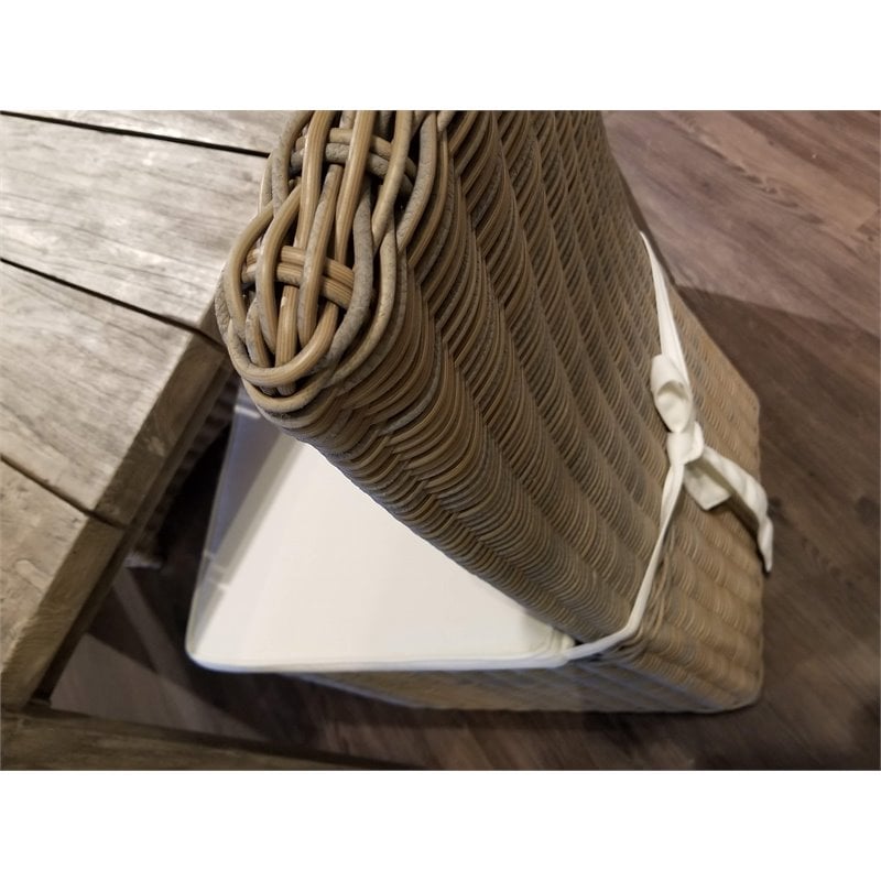 Padma's Plantation Nico Aluminum Patio Cushion Chair in Kubu Gray