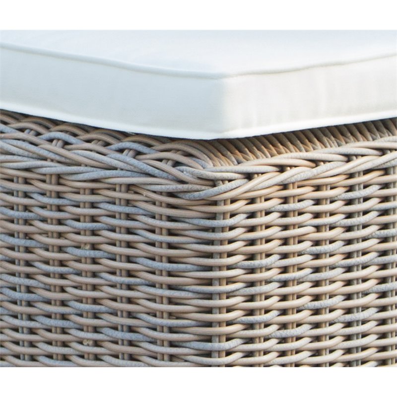 Padma's Plantation Nico Aluminum Patio Cushion Chair in Kubu Gray