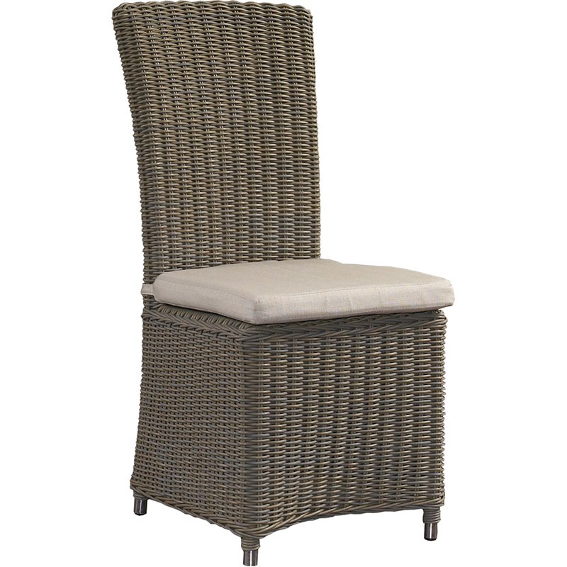 Padma's Plantation Nico Aluminum Patio Cushion Chair in Kubu Gray