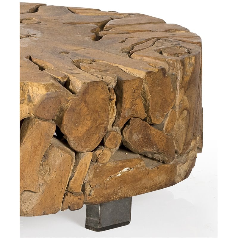 Padma's Plantation Wood Teak Coffee Table in Natural