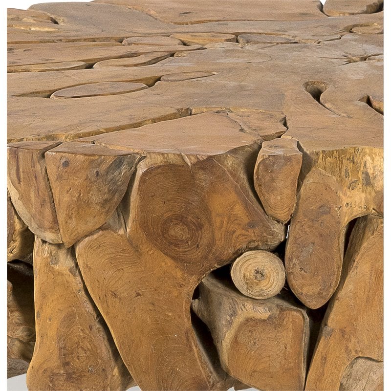 Padma's Plantation Wood Teak Coffee Table in Natural