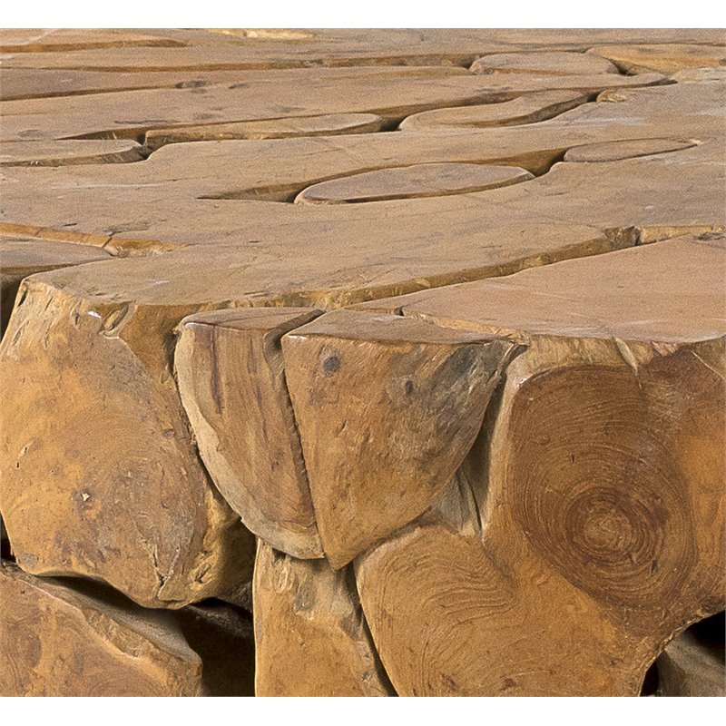 Padma's Plantation Wood Teak Coffee Table in Natural