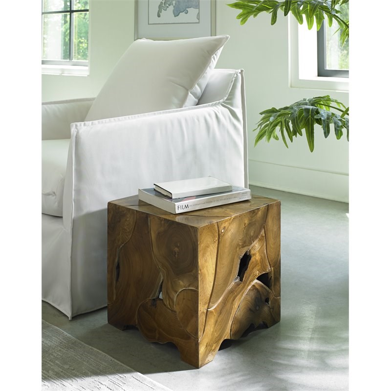 Padma's Plantation Wood Teak End Table in Natural