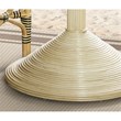 Padma's Plantation Rattan Bistro Table in Black & Beige
