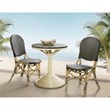 Padma's Plantation Rattan Bistro Table in Black & Beige