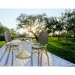 Padma's Plantation Rattan Bistro Table in Black & Beige