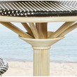 Padma's Plantation Rattan Bistro Table in Black & Beige