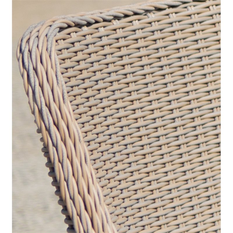 Padma's Plantation Nautilus Wicker Patio Dining Chair in Kubu Gray