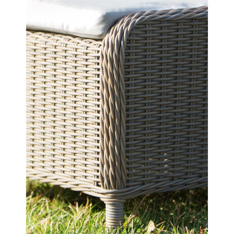 Padma's Plantation Nautilus Wicker Patio Dining Chair in Kubu Gray