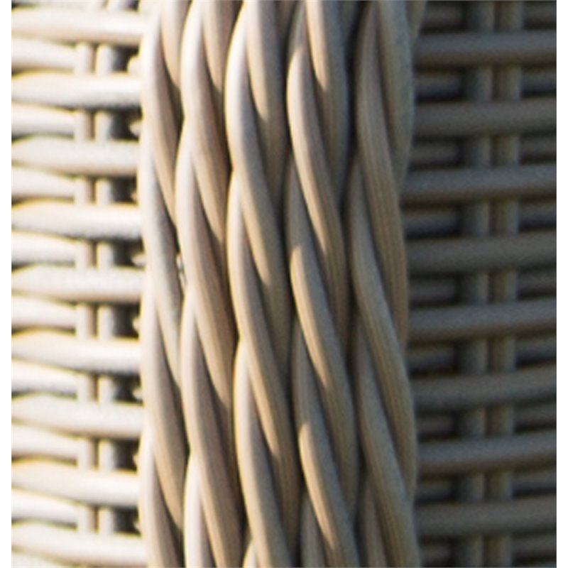 Padma's Plantation Nautilus Wicker Patio Dining Chair in Kubu Gray