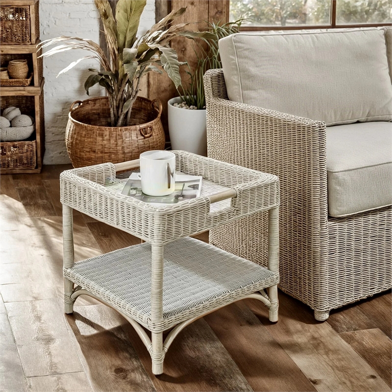 Padma's Plantation Malio End Table in Naturral