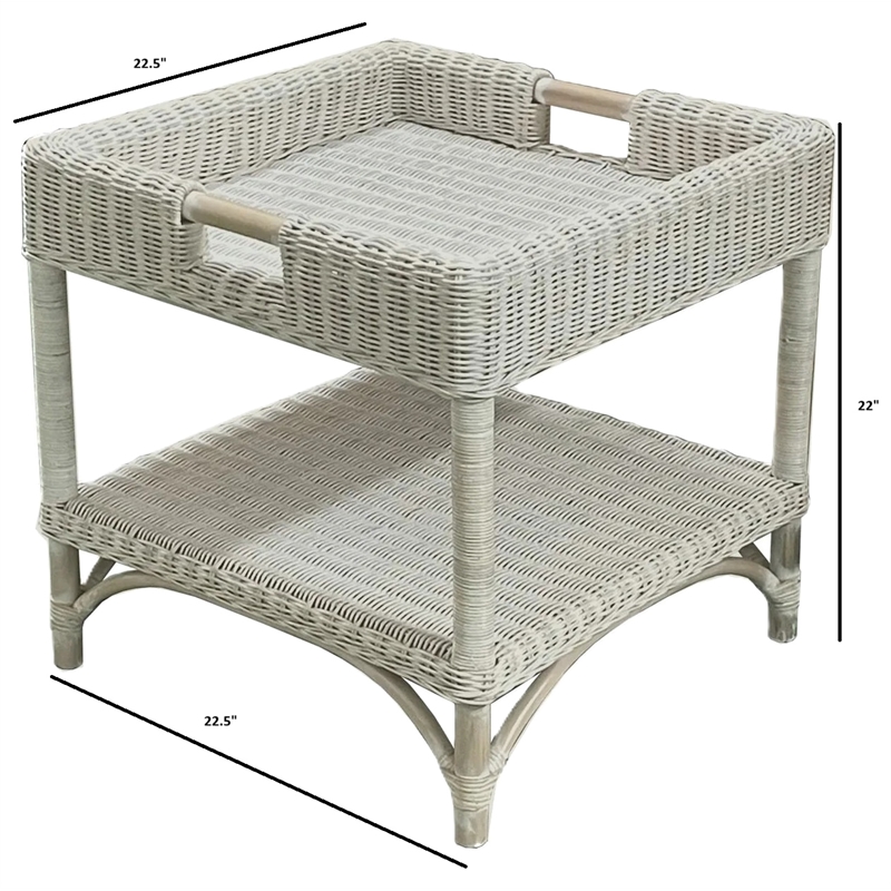 Padma's Plantation Malio End Table in Naturral