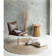 Padma's Plantation Moderne Lounge Chair in Dark Brown Leather