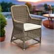 Padma's Plantation Outdoor Viceroy Arm Dining Chair in Naturral
