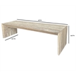 Padma's Plantation Sleek Coffee Table in Naturral