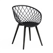 Jamesdar Kurv Plastic and Steel Chair 2 Piece Set in Black