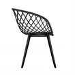 Jamesdar Kurv Plastic and Steel Chair 2 Piece Set in Black